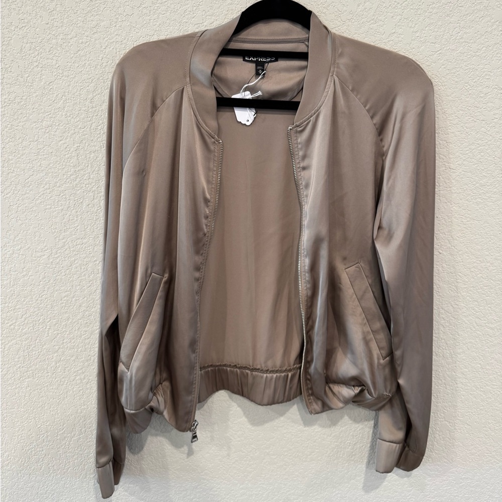 Express silk bomber jacket